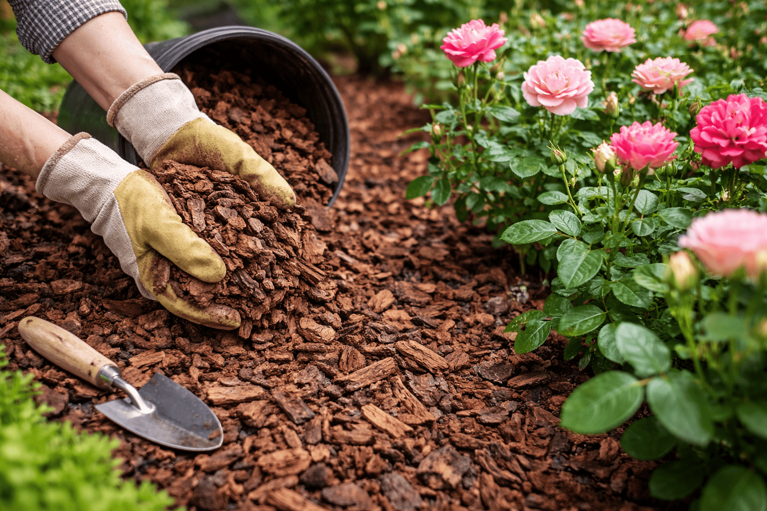 Мульчирование роз: какие материалы лучше использовать